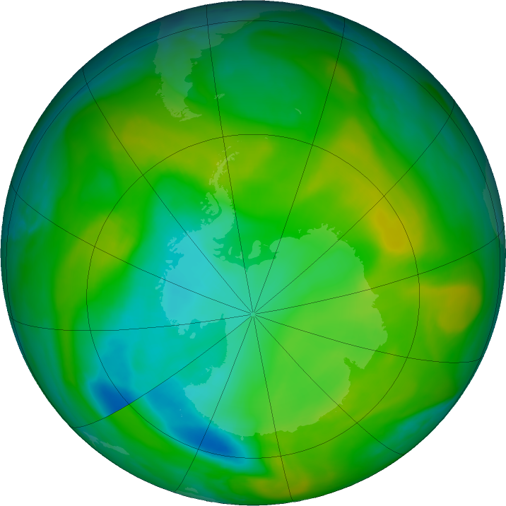 Antarctic ozone map for 29 November 2017
